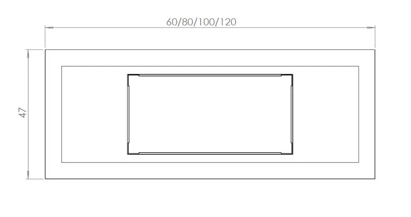 Integral sink NOBLE — top view of bowl and frame