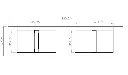 Double integral sink ALMA — top-view drawing with dimensions