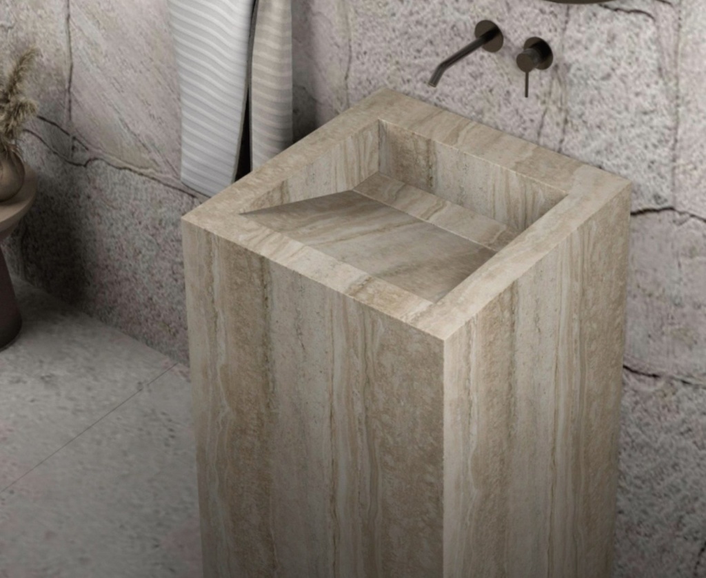 Porcelain pedestal sink RETOR