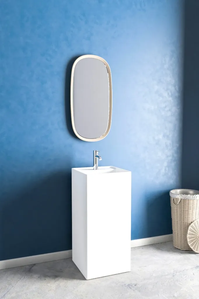 Corian Sink Totem Model Windy (85 x 40 x 40 cm, Smooth)