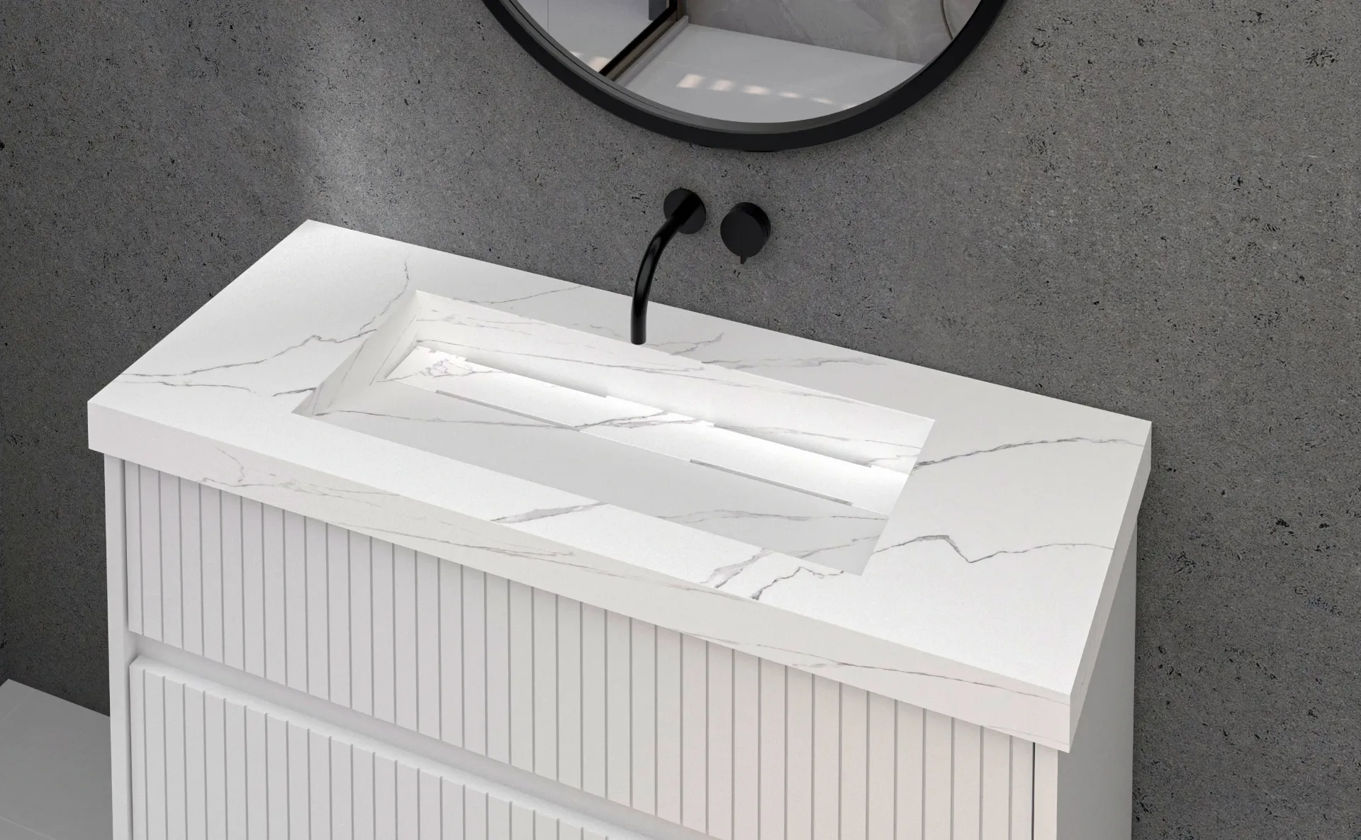 Porcelin Sink Integral Model Sol