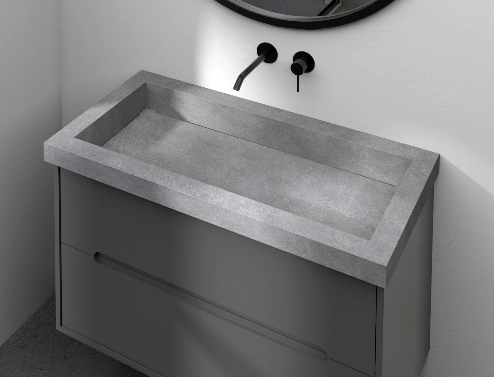 Porcelin Sink Integral Model Roma