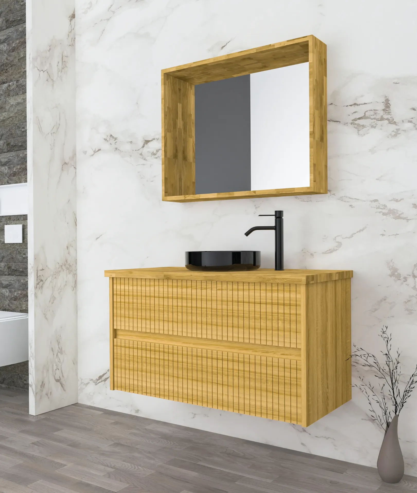 דיאז (60cm, שתי מגירות, קוריאן לבן)