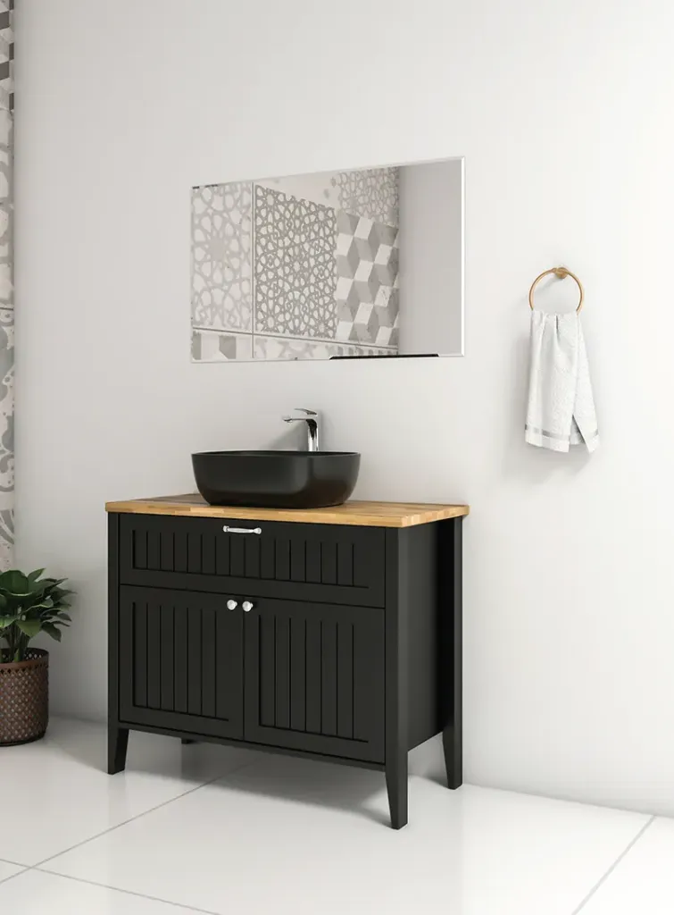ברזיליה (60cm, מגירה ודלת, קוריאן לבן, צבע PU מס: MR-001)