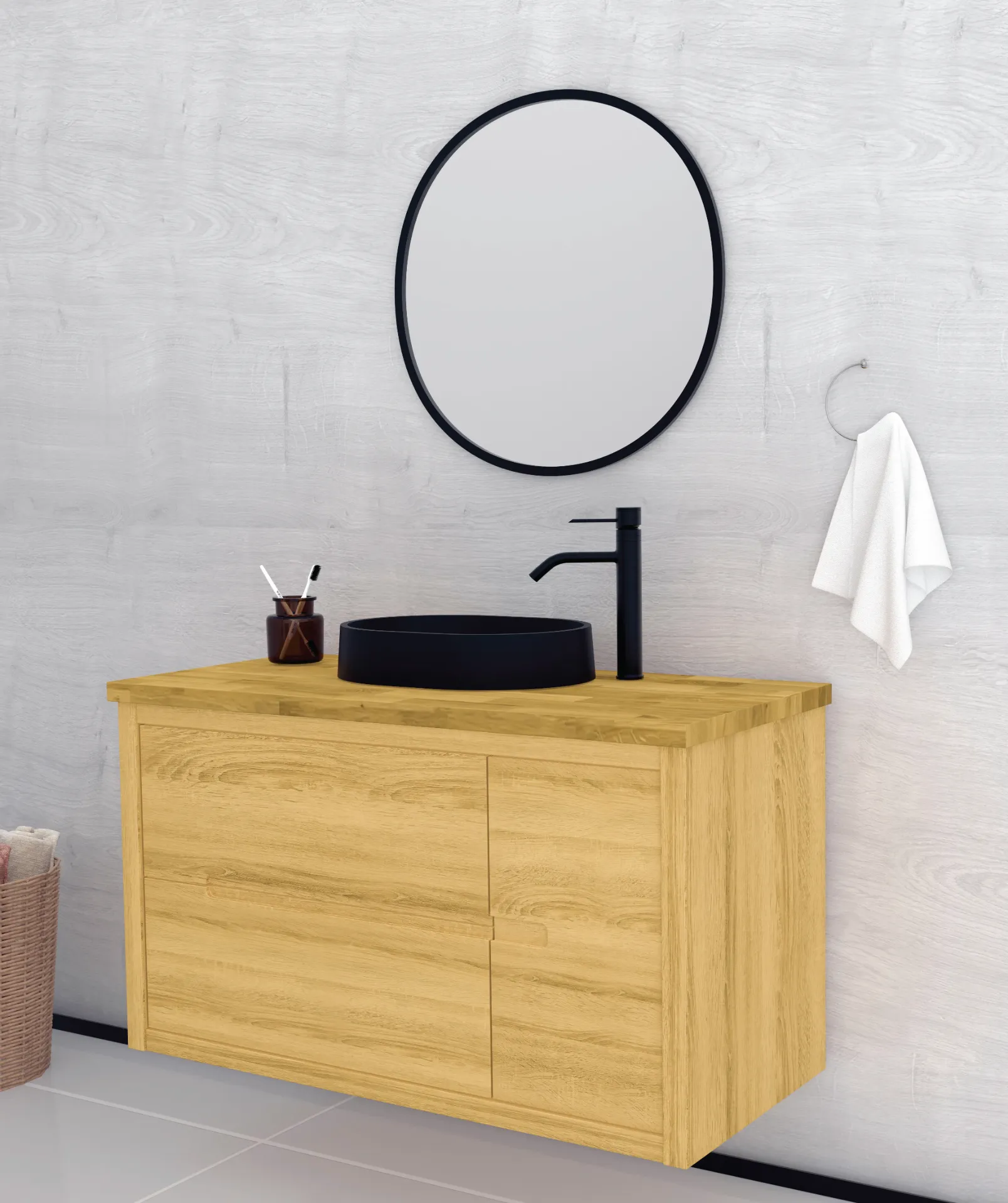 BOKO (60cm, 2 Drawers, Corian)