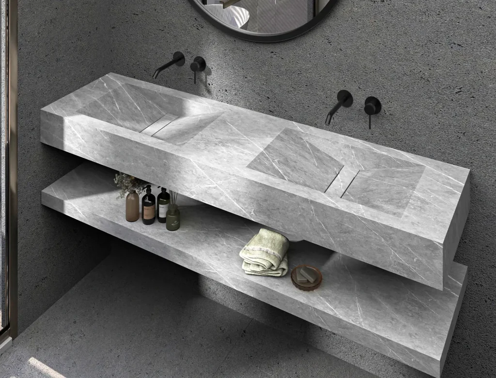 Porcelain Sink Alma Double Bowl - Made to Measure