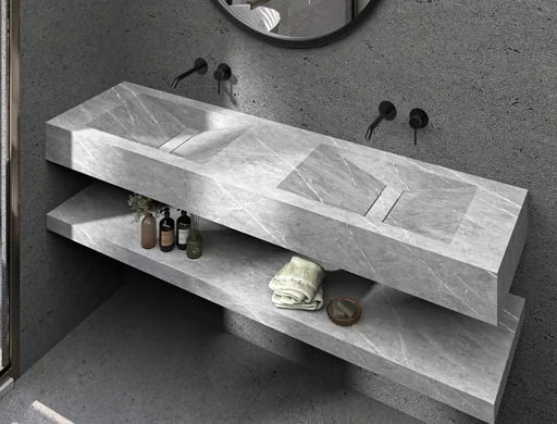 Porcelain Sink Alma Double Bowl - Made to Measure