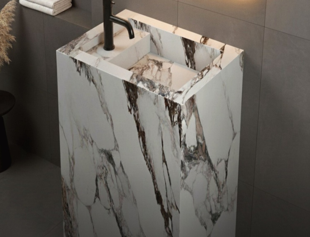 Porcelain Pedestal Sink Modern - Made to Measure