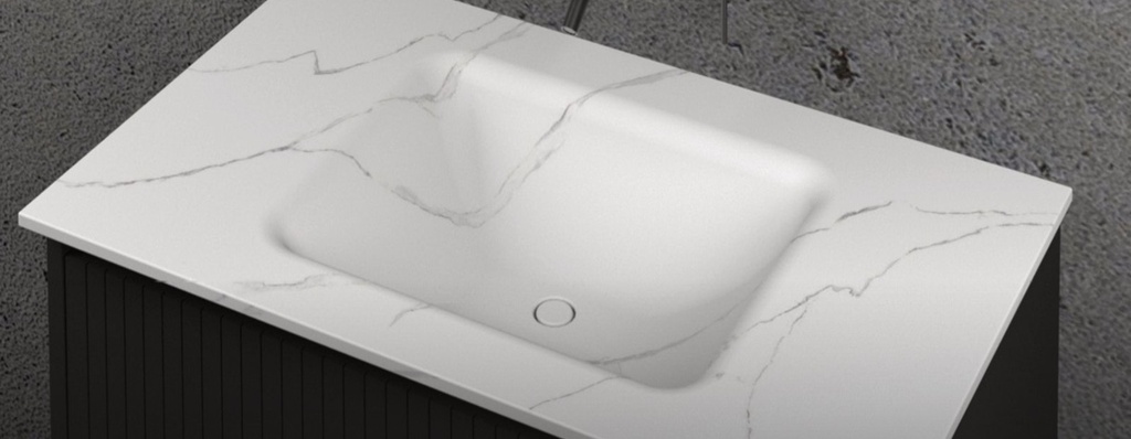 Pressed Porcelain Sink Vetro - Made to Measure